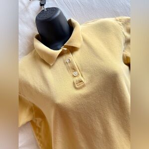 Marsh Landing Butter Yellow Polo Shirt Size M 100% Cotton Preppy Golf Classic